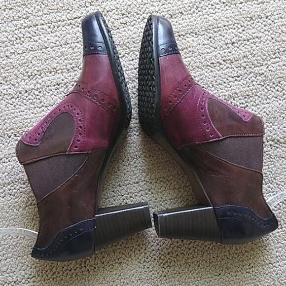 Canal Grande Made In Italy Multicolor Oxford Western Leather Heeled Bootie 36 - Picture 1 of 12
